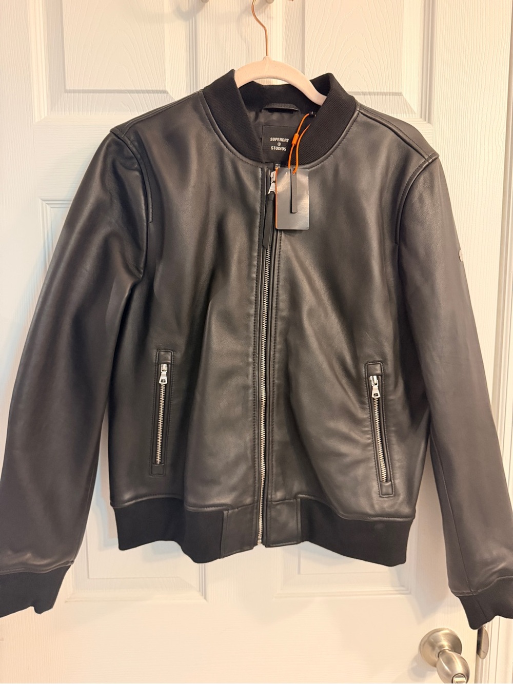 Superdry Leather Flight Bomber Jacket
